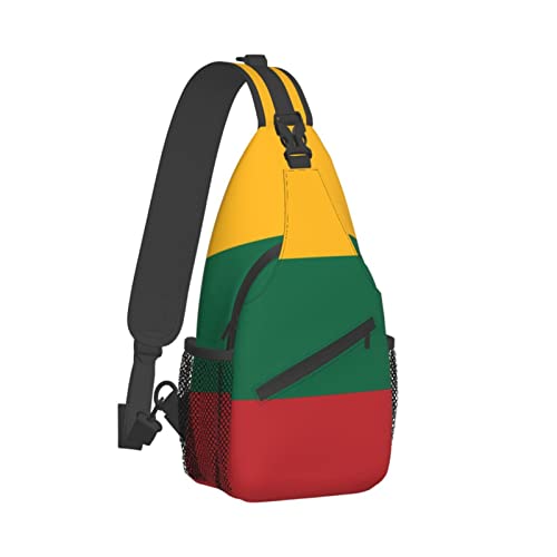 Mochila bandolera unisex negra estilo lituano miniatura 3