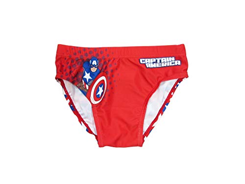 Marvel Costume da Bagno Bambino Slip Capitain America Mare e Piscina, 1797 (8 Anni, Rosso)