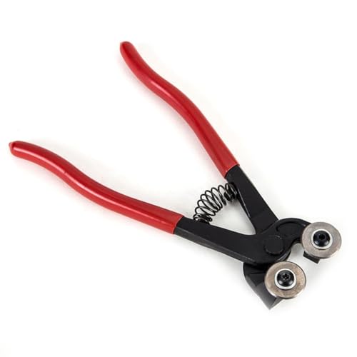 Yardenfun Alicates para Mosaico y Vidrio de Acero Inoxidable Cortador Manual Redondo para DIY Pinzas Antideslizantes y Duraderas para Corte Preciso Decoración Hogar Color