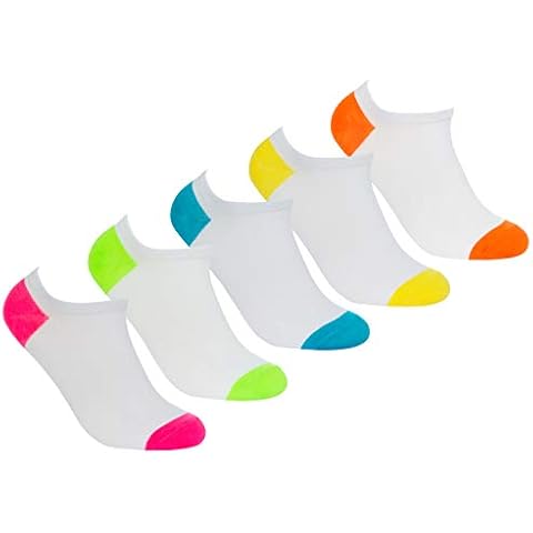 Ladies 5 Pairs Trainer Liner Socks Plain Ankle Gym Everyday Cotton Rich 4-8 Pink Cover