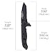 CRKT M16-12ZLEK EDC Folding Pocket Knife: Law Enforcement Everyday Carry, Black Serrated Edge Blade, Tanto, Automated Liner Safety, Nylon Handle, Reversible Pocket Clip