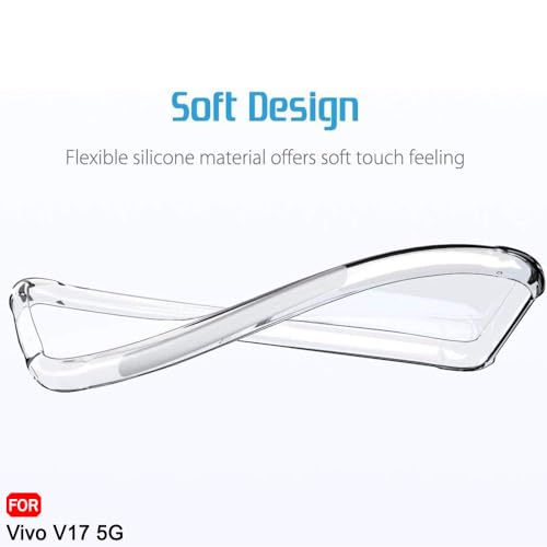 Image of TheGiftKart Crystal Clear Back Cover Case for Vivo V17 | Shockproof Soft TPU Case | Cushioned Edges for Ultimate Protection Back Cover Case for Vivo V17 (TPU, Transparent)