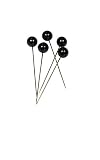 Longitud del broche: 65 mm. Cord Erie Italiane 006042495 Deko de agujas, diámetro: 6 x 65 mm, 100 unidades), color negro