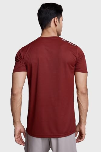 Image of FUAARK Men Moisture Wicking Solid Round Neck Tshirt