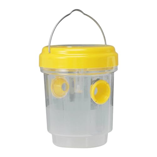 Ggnaxivs Piège à Guêpes Extérieur Suspendu à Énergie Solaire Piège à Guêpes Étanche Extérieur Piège Suspendu Non Toxique Pièges à Frelons D'Abeilles Extérieur A