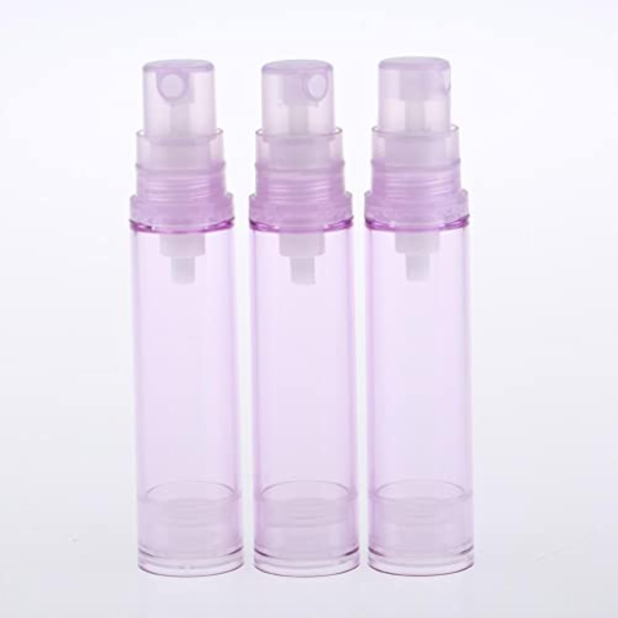 10ml Empty Airless Pump Bottles Refillable Cosmetic Containers, Purple
