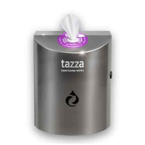 Tazza Stainless Steel Wall-Mounted Gym Equipment Wipe Dispenser – No-Touch