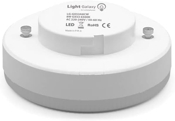 Lampadina a LED GX53, 8 W, luce bianca calda, GX53, non