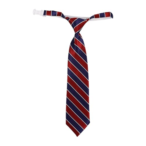 OATIPHO Corbata Escolar Ajustable Diseño de Rayas y Banda Elástica, Accesorio de Uniforme Cómodo y Fácil de Poner para Eventos Escolares