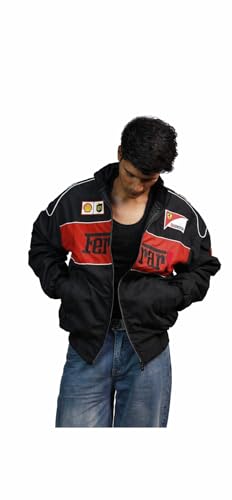 Image of UrbanVibes BLACK F1 RACING STREETWEAR JACKET
