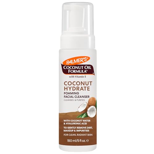 Palmers Coconut Oil Formula Coconut Hydrate Foaming Facial Cleanser 5 Fl Oz Face Wash with coconut water Hyaluronic Acid & Vitamin E Gentle Cleansing Purifying & Moisturizing Skin Care