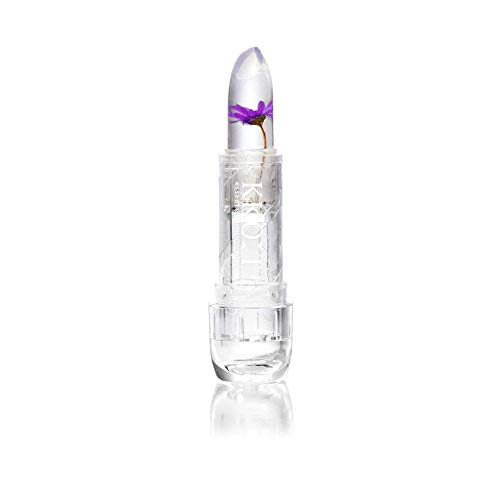 [KKOT] Essence Lip Tint Balm 3.5g / 0.12 oz, Jelly Flower Lipsticks, Temperature Color Change Moisturizing Lip Care, Natural Safe Ingredients, 4 Colors (#1 Violet)