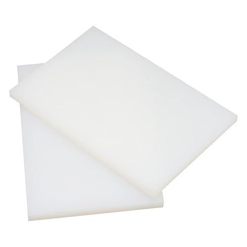 Bettomshin 4 láminas POM de 5.906in x 3.937in x 0.236in de largo x ancho x grosor, cuadradas blancas para mecanizar en tornos automáticos