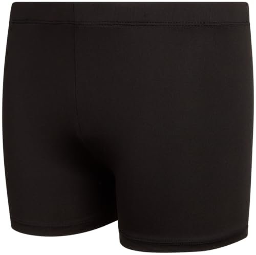 Rene Rofe Girls' Play Shorts - 2 Pack Soft Stretch Dance and Bike Shorts - Breathable Athletic Shorts (6X-14), Size 7-8, Black/Black