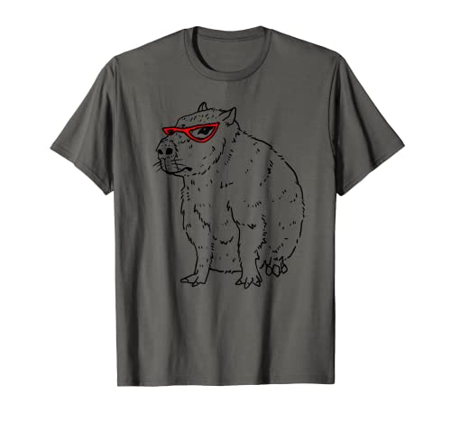 Carpincho Line Art Animal Lover Carpincho Amante de los Carpinchos Camiseta