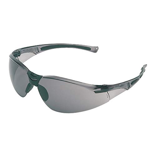 Honeywell 1015367 A800 Montura Deportiva para Gafas de Seguridad con Lente Gris TSR Niebla/Antiarañazos, Montura Gris, Punta Suave para un Ajuste Antideslizante