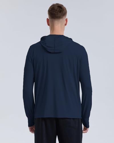Image of DENIMHOLIC Men Full Zip Hoodie Jacket Long Sleeve Sunscreen jacket for men UV Protection UPF 50+ Lightweight Summer jacket for men sun protection For bike gym trekking