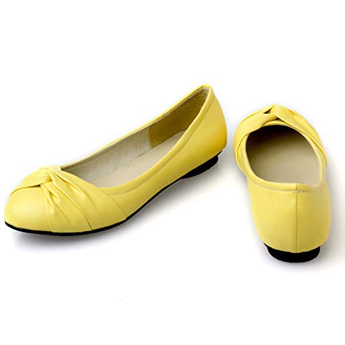 Gicoiz Round Toe Flats Womens Slip On Work Dolly Shoes3