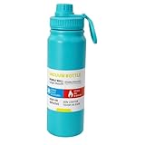 Garrafa de água térmica inox 800ml esportiva com alça parede dupla is