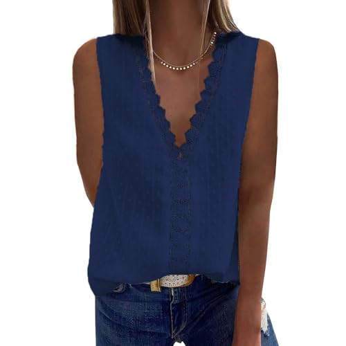 Chemisier femme dentelle chic col V pour look décontracté couleur unie