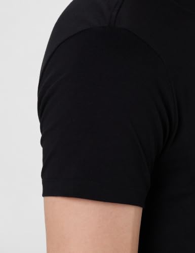 Image of Louis Philippe Men's Slim Fit Jersey Half Sleeve Crew Neck Tshirt with Stretch Graphic Print Brand Carrier on Chest