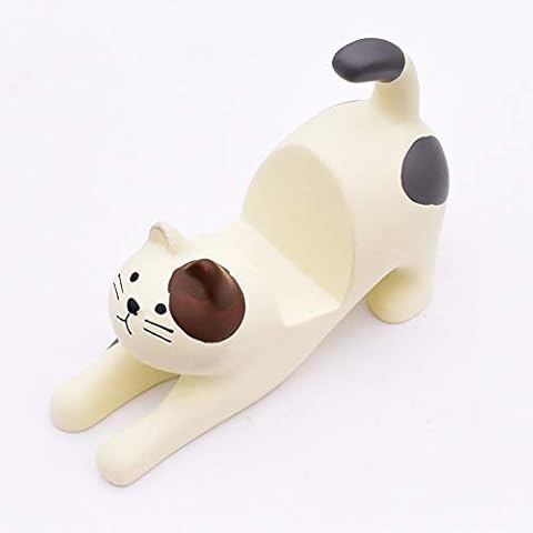 kangOnline Cute Animal Cat Desk Cell Phone Stand Holder Cartoon Smartphone Holder Bracket Ornament for Table Home Office Works Portable Cover