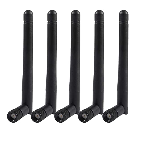 AEDIKO 5pcs Dual Band WiFi Antenna 2.4GHz 5/5.8GHz 3dBi RP-SMA Male Antenna for Wireless Vedio Security IP Camera Recorder Surveillance Recorder Truck Trailer Rear View Backup Camera Reversing Monitor