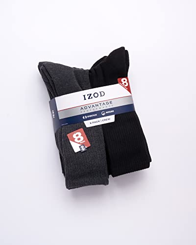 IZOD Mens Dress Socks - 8 Pack/16 Pack Lightweight Comfort Crew Socks for Men - Mens Athletic Socks for Work and Sports2