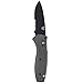 Benchmade - Mini Barrage 585-2 Knife, Drop-Point Blade, Serrated Edge, Coated Finish, Gray Handle