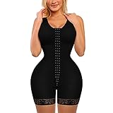 FeelinGirl Fajas Colombianas Reductoras y Moldeadoras Shapewear for Women Tummy Control Body Shaper Butt Lifter Black L