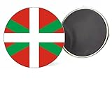 aimant magnet magnet badge drapeau pays basque le lauburu personnalisé fait main