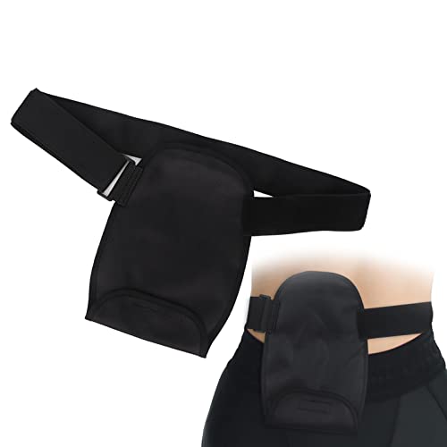 DANLIKT Fundas para Bolsa de Ostomía, 9.4 x 7.4 Pulgadas, Impermeables, Con Banda de Fijación Elástica Ajustable, para Hombres y Mujeres, Negro