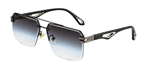 Image of Ted Smith Mens Womens Polycarbonate Uv Protection Metal Pilot Sunglasses