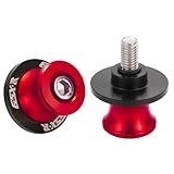 2Pcs Motorcycle Swing Arm Spools for Suzuki GSX-R 600 750 1000 Aluminum (Red)