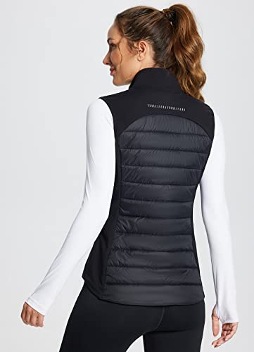 Baleaf DBD218A14WBL00104 Women'S Lightweight Warm Puffer Vest Running Winter Hybrid Sleeveless Quilted Water Resistant Jacket Black M thumb #1