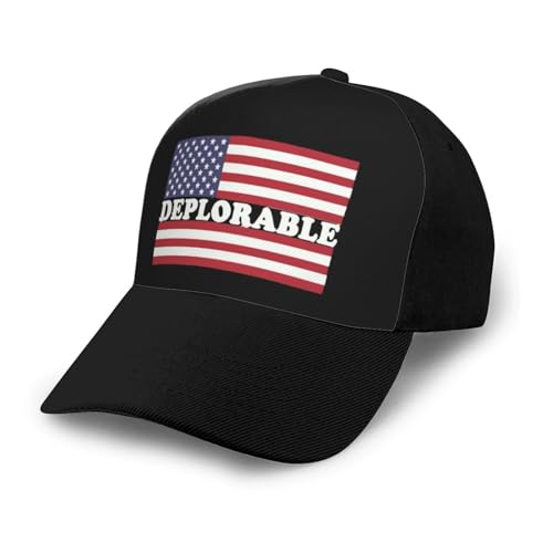 Deplorable American Flag Bonnets Curved Brim Mesh Baseball Cap Casual Sun Hat Unisex