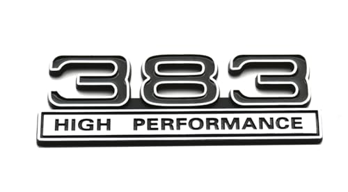 Image of 2pcs 383 6.2L High Performance Engine Emblems Badge 3D Decals Stickers Cars Trucks (Chrome Black)