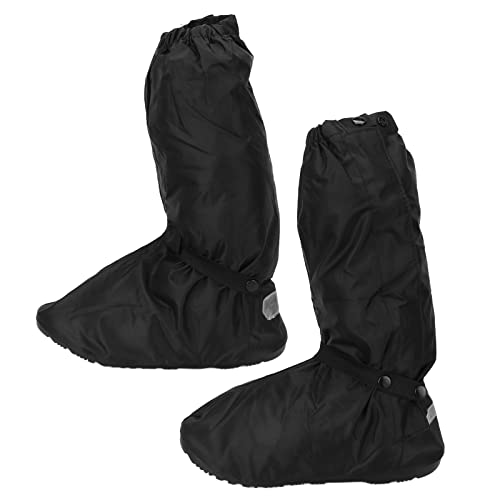 Cubrezapatos impermeables de tela Oxford, cubrezapatos reutilizables para hombre y mujer con banda elástica, suela antideslizante para senderismo, ciclismo y pesca en lluvia y nieve (L) miniatura 3