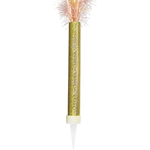 Unique Party 37417 - Prism Gold Fountain Candles, Pack of 2 Cover