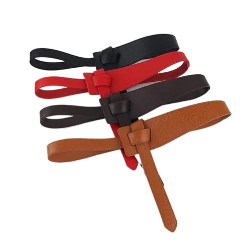 Decorative Belt Knotted Belts For Women Belt Lady Waistband Soft Leathe Waist Belt Straps Long Dress Coat Accessories for Country Concert Outfit(Black A)3