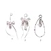 JINPIAOPIAO Fashionable Ballet Shoe Keychain Charm with Pearls Ribbon Designs Lovely and Stylish Accessory Portable for Girls