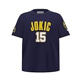 Pro Standard Big Boys NBA Denver Nuggets Nikola Jokic #15 Classic Player Short Sleeve Taping Tee Midnight Navy M