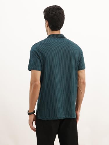 Image of WROGN Men's 100% Cotton Polo T-Shirt | All-Over Print | Slim Fit