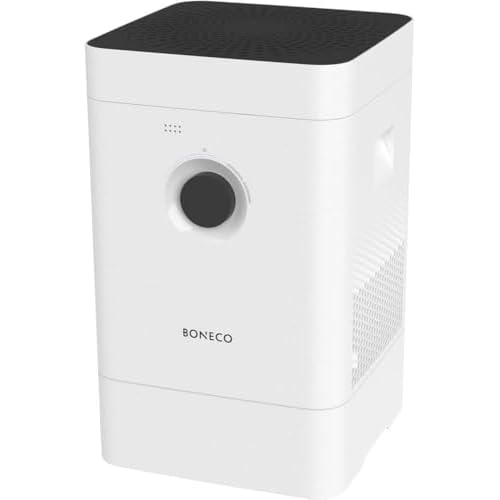BONECO Hybrid Luftbefeuchter & Luftreiniger H300 - 3-in-1-Hybrid-System - mit leistungsstarkem Pollenfilter für Allergiker, weiß, 46154