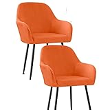XGANGM 2/4/6 Pack Fundas para Sillas Terciopelo de Comedor con Brazos Funda Silla Oficina Elásticas Modernas Cubiertas Butacas Cubiertas Protectoras,2pcs