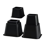 Bed Leg Covers with Anti-Slip Pads Thick Floor Protectors for Wood & Carpet Quick Installation Home Use Tool Easy Installation Bed Feet Covers