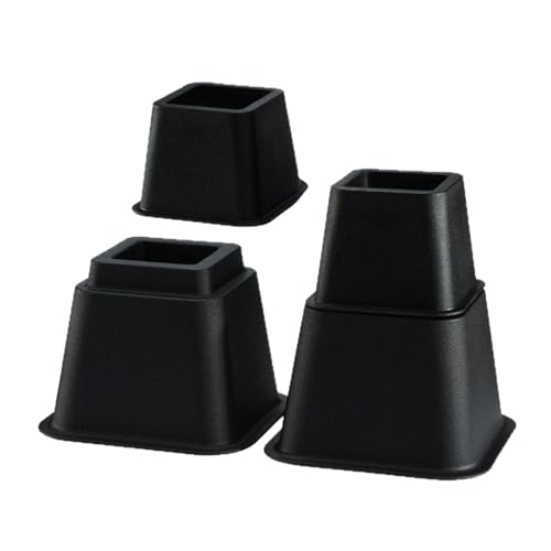 Bed Leg Covers with Anti-Slip Pads Thick Floor Protectors for Wood & Carpet Quick Installation Home Use Tool Easy Installation Bed Feet Covers