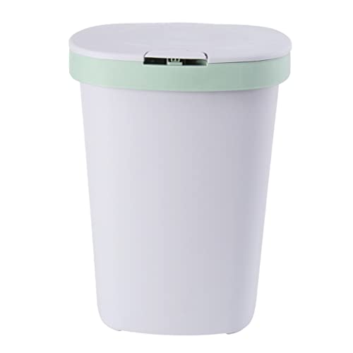 Poubelle en plastique Cabilock grande capacité de taille L avec couvercle bouton-poussoir
