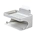 Kfhfhsdgsafzh Danie do Mydła, Dwuosobowe Warstwy Soap Box Narzędzia kuchenne Akcesoria Łazienkowe Akcesoria do mydła Uchwyt Ssania Schowek Kosz Soap Box Stoiska Stań Soap Rack (Color : Gray)