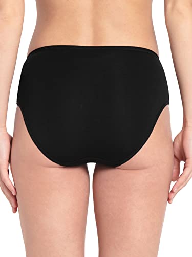 Image of Jockey 1807 Women's High Coverage Micro Modal Elastane Stretch Mid Waist Hipster with Ultrasoft Exposed Waistband
